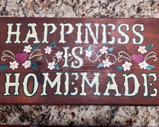 Hand painted wood sign