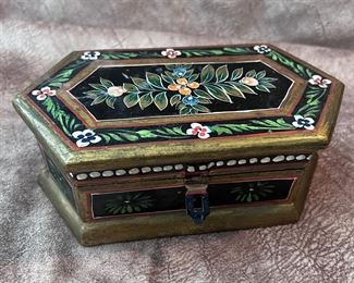 Hand painted trinket box