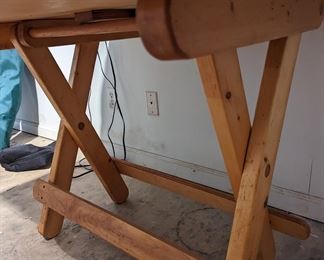 A very interesting folding wood table