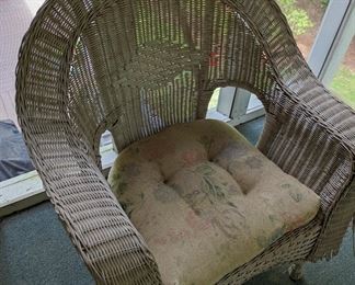 Wicker patio chairs