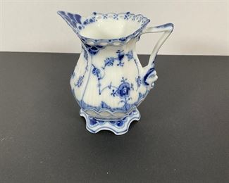 Royal Copenhagen Blue Fluted Full Lace Creamer