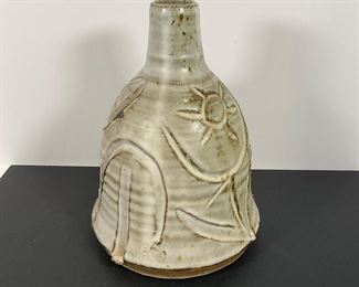 Studio Pottery Weed Vase (Signed)