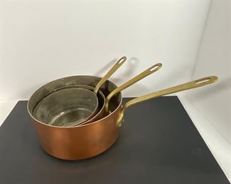 Set of Copper Pans