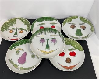 Palm Beach Porcelain Veggie Face Plates