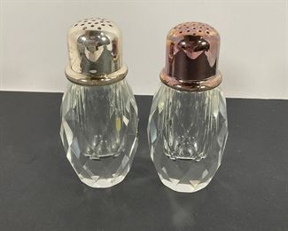 Crystal Salt & Pepper Shakers