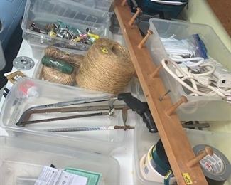 Hand Tools , cords, ....  you know guy stuff!!