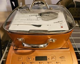 $45 Copper Chef Induction Cooktop with 11” Casserole Pan