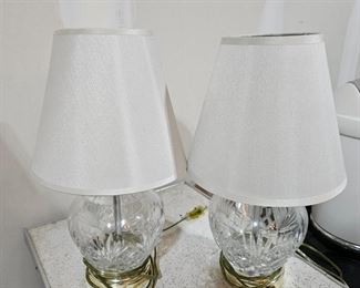 $15 ea cut glass small lamps