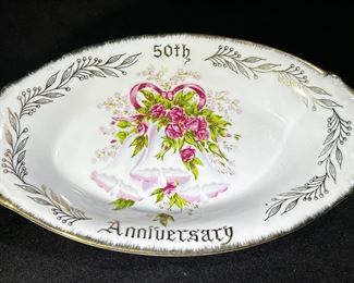 50th Wedding Anniversary trinket dish 