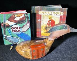 Golf books & golf club head duck!!