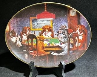 Poker dogs decorative plate…hahaha 