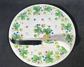 Cheese dish with matching knife 