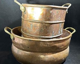 Vintage copper vessels 