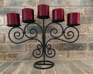 5-Candle candelabra w/ electric candles