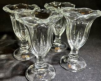 Vintage parfait glasses 