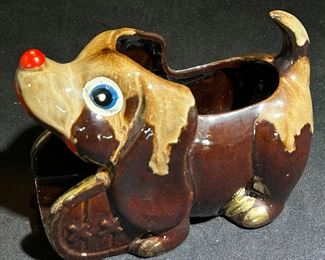 Adorable vintage doggie dresser caddy