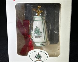 Spode golf clubs ornament