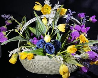 Baskets with flowers…
