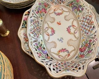 Many fine pieces of porcelain to help you set that stunning cocktail buffet table.
