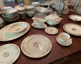 Twelve place settings plus serving pieces of Lenox Cinderella.