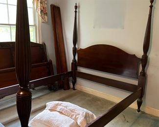 Very good quality double four poster bed.
