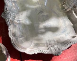 Beautiful heavy tray. Antique