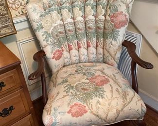 One of a pair of lovely side chairs