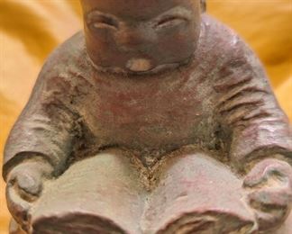 Retired, Isabel Bloom - Signed,  Sitting Child Reading a Book 3 1/2 x 3