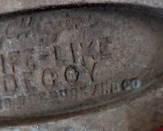 JCHiggins - LIFE-LIKE DECOY - SEARS ROEBUCK AND CO. 