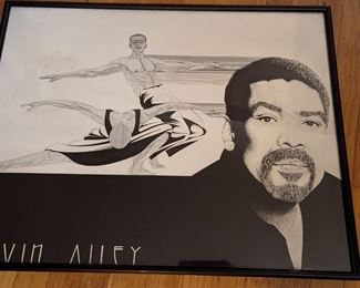 Alvin Ailey Lithograph - Large Framed 