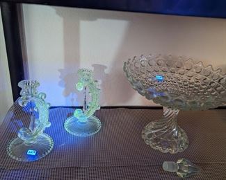 Uranium Glass Candle labras