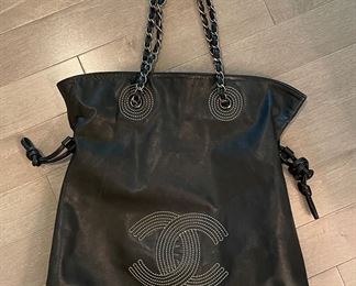 Vintage Chanel-Style Bon Bon Leather Tote Bag. Photo 1 of 4.