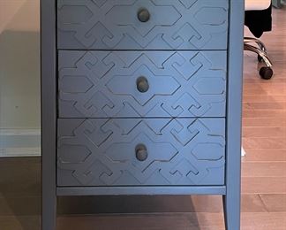 Bedside Table with Lattice Detailing - 2 Available. Each Measures 18" W x 15" D x 24" H. Photo 1 of 2.