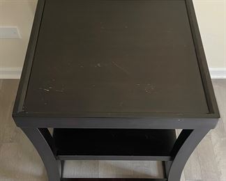 Wood Side Table With Shelf - 4 Available. Each Measures 24" x 24" x 25" H. Photo 2 of 2.