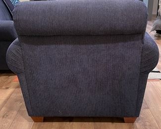 Blue Upholstered Club Chair. Measures 40" x 40." Photo 3 of 3.
