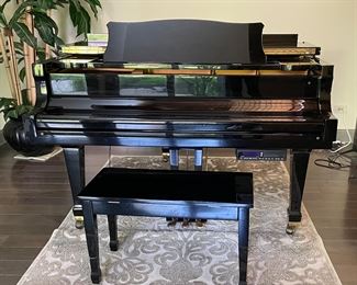 Weber WG-57 Ebony High Gloss Baby Grand Piano. Photo 1 of 9.