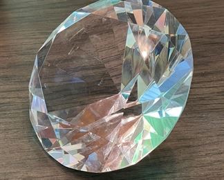 Cut Glass "Diamond" Paperweight.