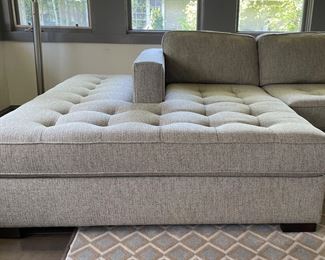 Walter E. Smithe Edward Wide Track Sofa With Two Wrap Around Chaises. Overall Measurements As Pictured: 128" W x 40 D." Two Wrap-Around Chaises Measure 60" W x 64" D Each. Chaises Can Be Replaced with Two Seat Cushions (Not Pictured) To Create A Sofa or Sofa With Single Chaise. Photo 3 of 6.