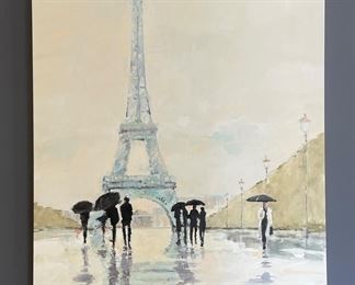 Paris Print by Avery Tillmon On Canvas. Signed by Artist. Measures 40" x 60". Photo 1 of 2.
