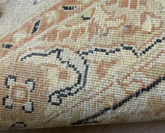 Wool & Silk Round Persian Rug. Measures 60" D. Photo 3 of 3.