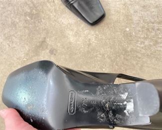Coach Black Leather Kitten Heals. Size 7.5. Photo 2 of 2.