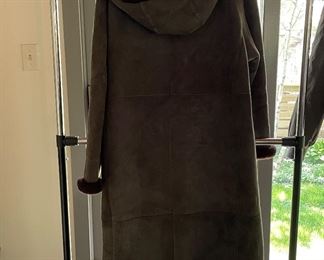 Vintage Moss Green Shearling Coat. Photo 2 of 2.