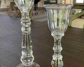 Blown Glass Candleholders.