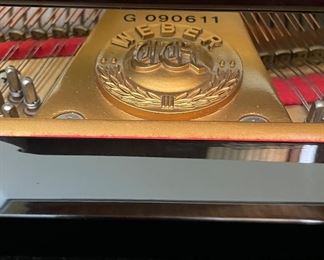 Weber WG-57 Ebony High Gloss Baby Grand Piano. Photo 8 of 9.