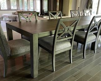 Walter E. Smithe Extension Dining Table - 2 Shown. As Pictured, Tables Positioned Together Measures 156" L x 42" W x 30" H. Individually, Each Table Measures 78" L x 42" W x 30" H with 27" Clearance. Leaf Measures 18" W. Photo 2 of 4.