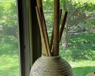 Decorative Vase with Faux Bamboo.