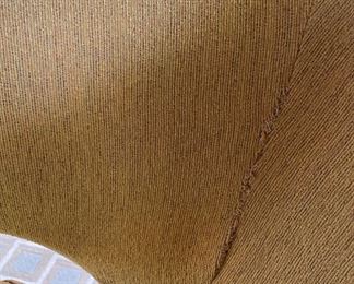 Arhaus Mustard-Yellow Club Chair with Nailhead Trim and Bleached Oak Frame. Measures 31" W x 32" D. Photo 4 of 4.