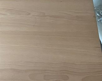 Oak Desk with Metal Legs and "Cord Hole." Photo 2 of 3.