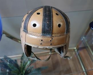 leather  football  helmet