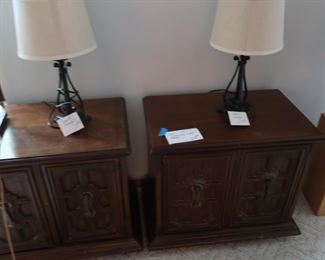 night  stands  that  match  armoire   and  matching   pair  of  lamps